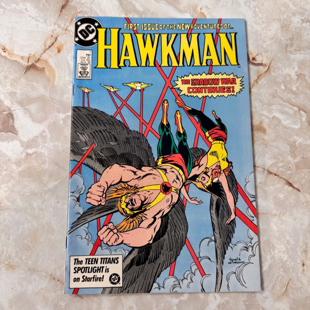 DC Comics Hawkman Comic Book Copper Age Issue 1 Shadow War‎ 1986